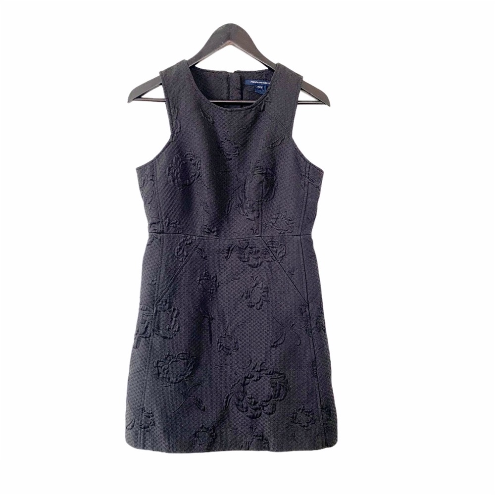 French Connection Black Textured Sheath Dress - Picture 7 of 8